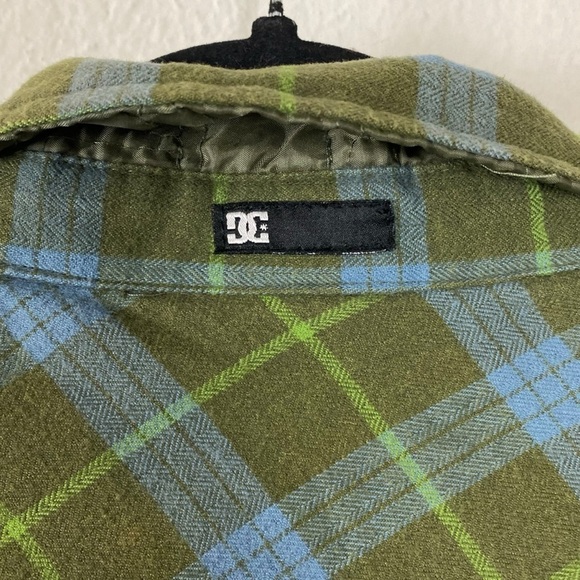Vintage 90s DC Skate Grunge Quilted Flannel Jacket Size Large XL - Picture 4 of 12